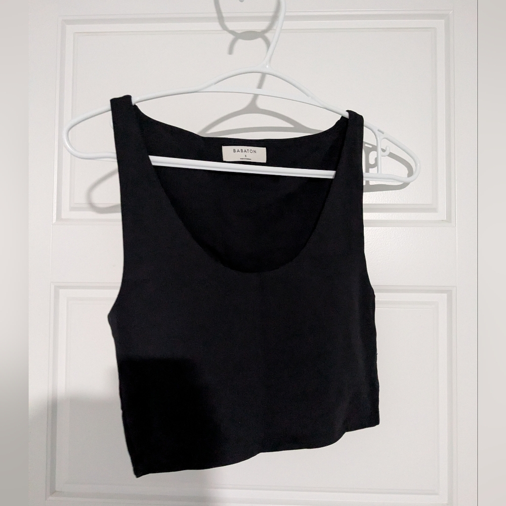 Babaton Black Contour Crop Top